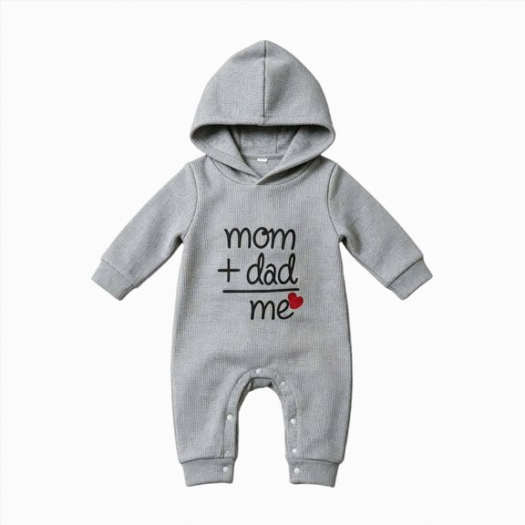 Fall Baby Boy Romper Letter Embroidery Long Sleeve Jumpsuit with Hat 0-3 Months