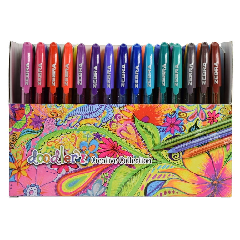 ZEBRA PEN Brush, Point, Assorted Colors, 6-Count ZEBRA FUNWARI PEN ST  6/PKG, 6-Pack