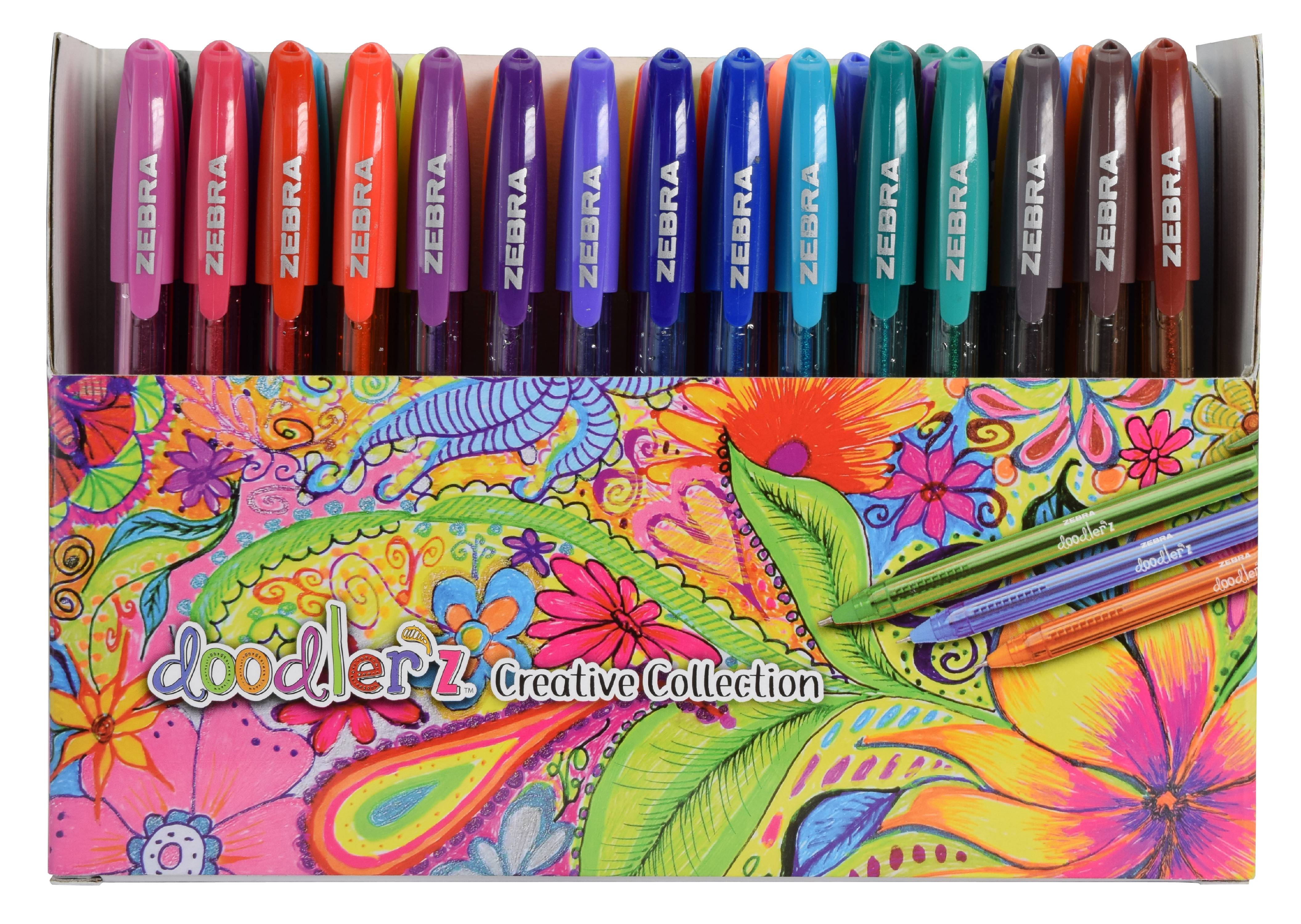 Zebra Pen Doodlerz Gel Stick Pens, Bold Point 1.0mm, Assorted Colors, 60-Count - image 2 of 8