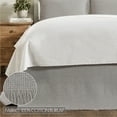 thumbnail image 4 of VHC Brands Burlap Dove Grey Fringed Queen Bed Skirt 60x80x16, 4 of 5