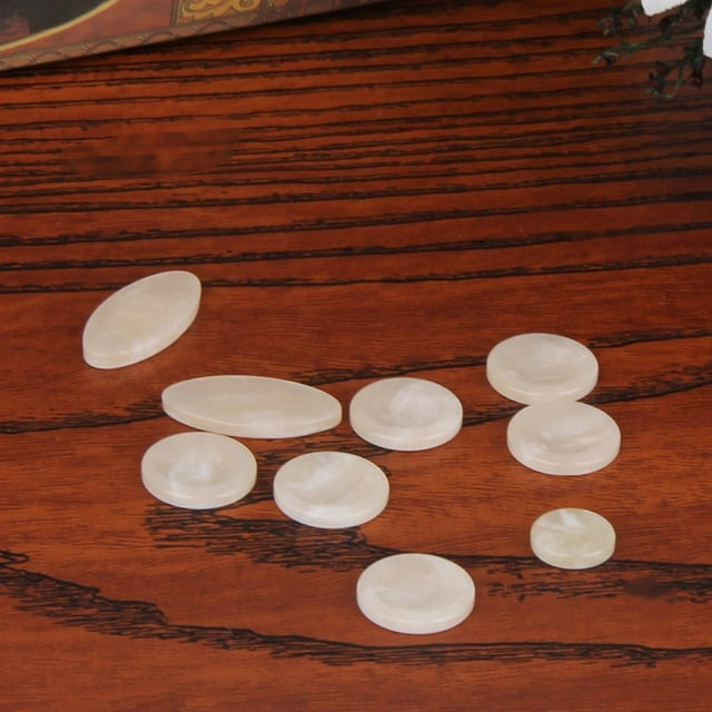 9 Pcs Saxophone Key Buttons Inlays for Alto Tenor Soprano Sax Replacement Parts Beige