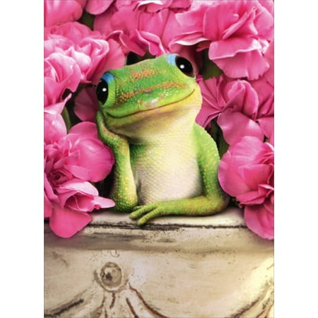 Avanti Press Gecko In Pot With Flowers Valentine's Day