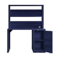 thumbnail image 4 of ACME Cargo Metal Frame Desk and Hutch with Storage Base in Blue, 4 of 5