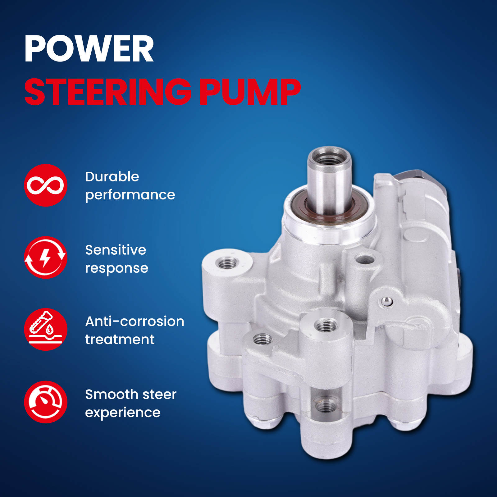 MOCA AUTOPARTS Power Steering Pump Fit for 2007-2010 Chrysler Cirrus Sebring 3.5L & 2008-2010 Dodge Avenger 2.7L & 2009-2010 Volkswagen Routan 3.8L 4.0L