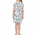 thumbnail image 6 of Mercatoo Toddler Girl Short Sleeve Round Neck Hair Dryer Scissors Print Dress Girls Summer Casual Beach Dress 3 to 12 Year, 6 of 6