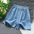 thumbnail image 2 of Pounoo 4 Pcs New Jean Shorts Girls Casual Print Summer Little&Big Shorts Jeans with Pocket Soft Comfort Comfort Waist Girls Shorts Size 10-12, 2 of 7