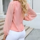thumbnail image 4 of Tops para mujer Camisas Blusas Elegantes Camisas casuales de manga larga Moda Cómoda Blusa de cuello redondo de color sólido Odeerbi ODB-5, 4 of 7