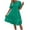 Green, variant on Nxznwn Women's Summer Dresses Lace Eyelet Short Sleeve Crewneck Tiered Midi Dress Ruffle Hem Babydoll Short Dress