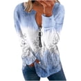 thumbnail image 2 of Chandails à Capuchon Mode pour Femmes 2023 Hauts Automne Manches Longues Chandail Ample Chemise Chic Décontractée Chandails à Col Rond pour Dames Rabais de 50 % Liquidation Costumes d'Halloween/Noël, 2 of 5