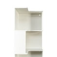 thumbnail image 5 of 5 Tier Corner Bookshelf with LED Lights, 69" Tall Bookcase Display Rack Plant Stand with Baffle for Living Room Home Office, White, 5 of 7