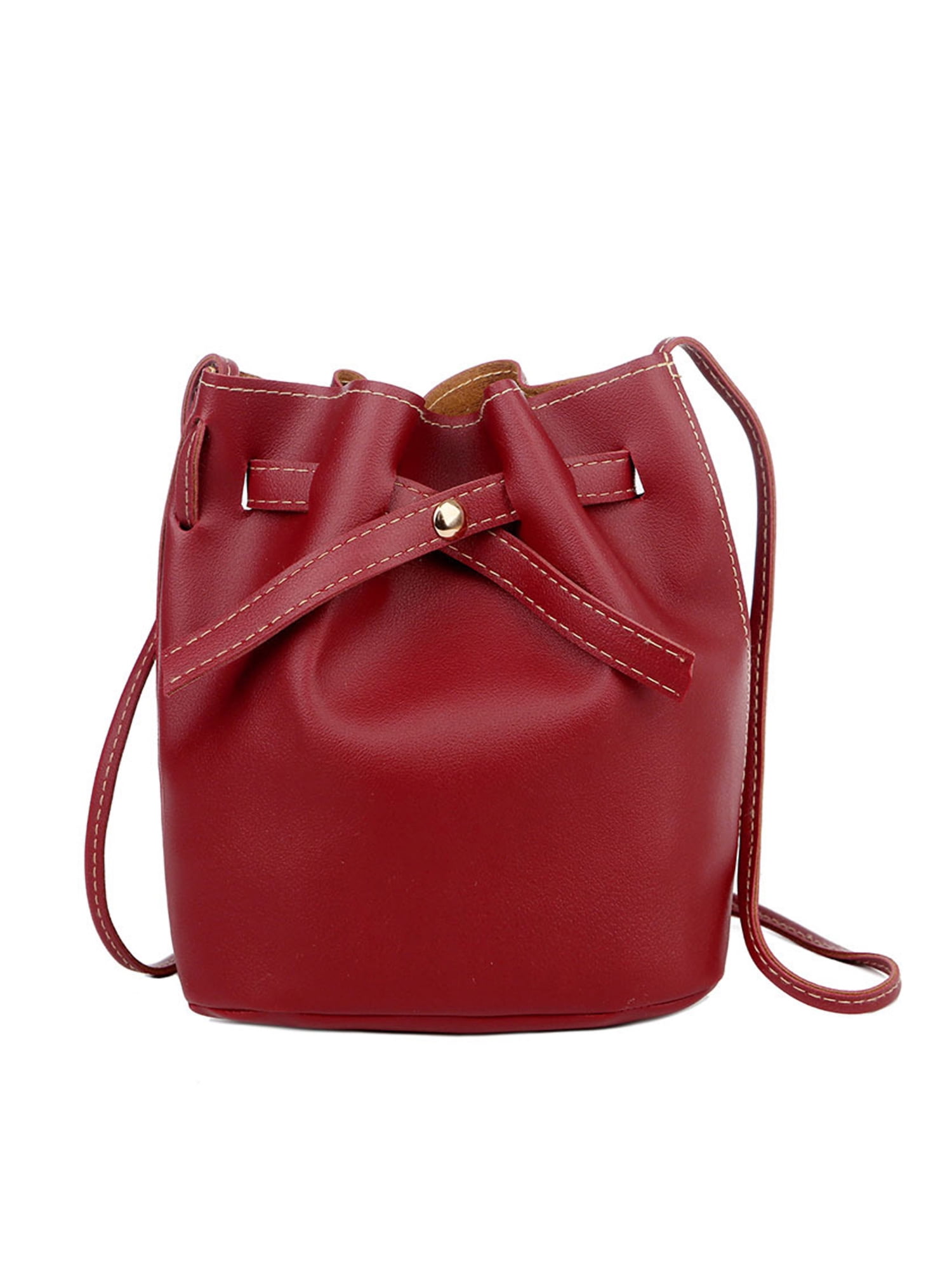 Womens Ladies Designer Style Fashion Shoulder Bag Buckle Bucket Tote Handbags 