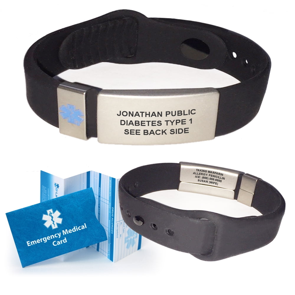 QuickClip Custom Engraved Medical Alert ID Bracelet, Free Shipping ...