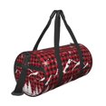thumbnail image 3 of Bingfone Christmas Tree Buffalo Plaid Print Gym Duffle Backpack for Men Women,Travel Weekender Carry-On Bags with Detachable Back Pack Straps for Traveling Overnight Climb Sports, 3 of 8