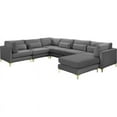 thumbnail image 1 of Meridian Furniture Julia Gray Velvet Modular Sectional, 1 of 4