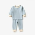 thumbnail image 2 of FYDUU Toddler Baby Autumn Winter Jumpsuit Set Girls' Underwear Separates Children's Long Sleeve Pajamas Boys' Home Wear School Clothes 3-4 Years, 2 of 4