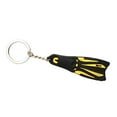 thumbnail image 3 of jinwen 3-15pack Novelty Mini Dive Flippers Key Chain Holder Keyring Keychain Yellow 3 Pcs, 3 of 9