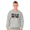 thumbnail image 5 of Romantic Matching Set His Hers Couple Men's Big & Tall Crewneck Sweatshirt Brisco Brands 5X, 5 of 6