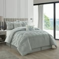 thumbnail image 2 of Lanco Vina Geometric 6 Piece Comforter Set Grey, Bed Size King, Fill Polyester, Solid Color, 2 of 6