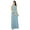 Blue, variant on Bimba Womens Long Dress Sleeveless Printed Rayon Summer Beach Long Maxi Dresses