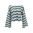 thumbnail image 4 of Coduop Women Long Sleeve Sweaters Crew Neck Hollowed Wave Pattern Knitted Pullover Jumper Tops, 4 of 7