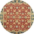 thumbnail image 1 of Ahgly Company Indoor Round Abstract Fire Brick Red Oriental Area Rugs, 5' Round, 1 of 6