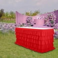 thumbnail image 4 of Table Skirt Ruffle Pleated Desk Skirt Party Decor with 9FT Elegant Ruffled Tablecloth Style for Events, 4 of 9
