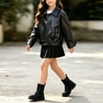 thumbnail image 6 of XYAIYT Girls Leather Jacket Fashion Biker Style Zipper Up Short Coat for Kids Fall Spring Outerwear Going Out, 6 of 6