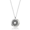 thumbnail image 7 of Silver Flower Aromatherapy Necklace Jewelry Oil Lockets Essential Oil Diffuser Necklace Scent Necklace with Gift Box, 7 of 7