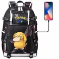 thumbnail image 3 of Nuevo Jigglypuff Psyduck, mochilas escolares USB para adolescentes, mochila de viaje para ordenador portátil para hombres y mujeres, mochilas escolares para niñas y niños, mochilas para libros, 3 of 5
