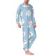 thumbnail image 2 of Balery Cartoon Sushi Pijama para Hombre de Dos Piezas con Manga Larga, Conjunto de Dormir y Descanso Suave con Bolsillos-Large, 2 of 7