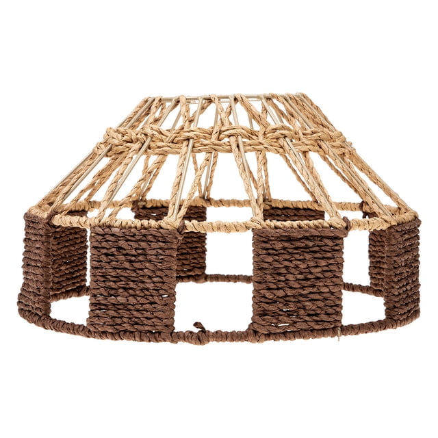 Mobutofu 1Pcs Multi Color Iron Paper String Nordic Style Round Lampshade for Home 30x17cm