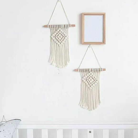 Wzzjkit Macrame Woven Wall Hanging Catcher - Boho Bohemian Home Decor Wa Art Decor with String Lights - Beautiful Apartment Dorm Room Door Decoration