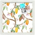 thumbnail image 2 of PinPix 14x14 Custom Cork Bulletin Board Fruit on Vine White Poster Board Has a Fabric Style Canvas Finish, Framed in Fruit on Vine White, by ArtToFrames (PinPix-1895), 2 of 5