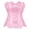 A1 Pink, variant on Women's Floral Brocade Overbust Corset Top Vintage Jacquard Bustier Waist Cincher Renaissance Bodice for Cosplay Party Black L