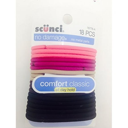 Scnc Lrg No Dam Elastics Size 18ct Scunci No Damage Large Hair