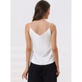 thumbnail image 3 of Unique Bargains Womens 2 Pack Satin Cami Silky Strap Top Lounge Pajama Camisole White Black XS, 3 of 5