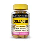 Mason Natural Collagen Gummies: Skin, Bones, Joints Support, Tropical Flavor, Kosher, Gelatin-Free, 60 Gummies.