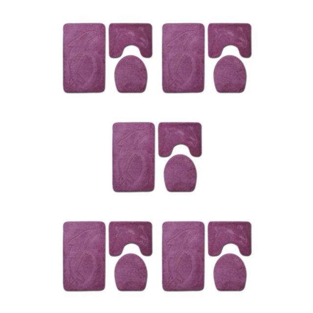 relayinert 3pack/lot Non-Slip And Absorbent Bathroom Mat Set Feet Dry And Fresh Anti-slip Polyester Non-Slip Chenille Bath Rug PJ210906-A001 5Set
