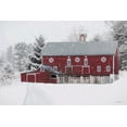 thumbnail image 2 of Deiter, Lori 24x17 White Modern Wood Framed Museum Art Print Titled - Winter Red Barn, 2 of 4