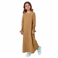 thumbnail image 1 of EnJoCho Robe Abaya pour Filles à Col Ras du Cou, Maxi, Kaftan de Prière pour le Ramadan et la Mosquée, Robe Confortable et Modeste pour Tous les Jours, Fête des Fêtes, Robe pour Enfants, 1 of 4