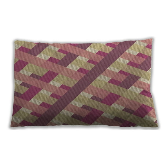 Ahgly Company Outdoor Rectangular Contemporary Lumbar Throw Pillow, 13 inch by 19 inch
