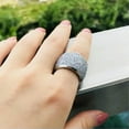 thumbnail image 4 of 16mm Chunky Rings for Women Sandblasting Surface Stainless Steel Bulky Band 6-10, 4 of 7