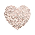 thumbnail image 2 of Valentine's Day Heart PVC Table Mat 15x15 Inch, Waterproof Heat-Resistant Placemat, Western Style Wedding Holiday Dining Table Decorative (Rose Gold), 2 of 6