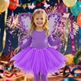 thumbnail image 2 of Rggeeun Toddler Girls Dress With Play Pretend Performance Party Wear Colorful Tutu Dresses Comfort Casual O-Neck Sundress, 2 of 5