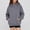 Gray, variant on ECHFIPROM Womens Hoodies with Pocket Oversized Long Sleeve Purple Solid Color Casual Womens 1/4 Zip Hooded Daily Basic Top,M