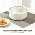 thumbnail image 6 of Furkithn Placemats Set of 4, PVC Waterproof Washable Table Mats 12 x 18 Inch, Heat Resistant Woven Placemats for Dining Room Kitchen Table, Light Gold, 6 of 7