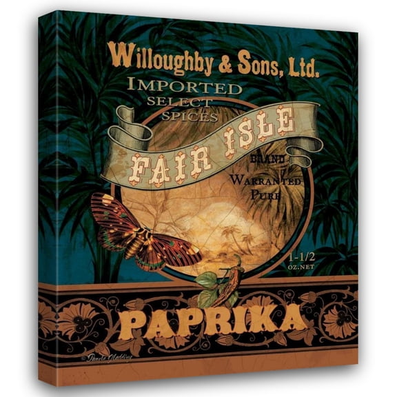Pamela Gladding 15x18 Gallery Wrapped Canvas Wall Art Titled - Paprika
