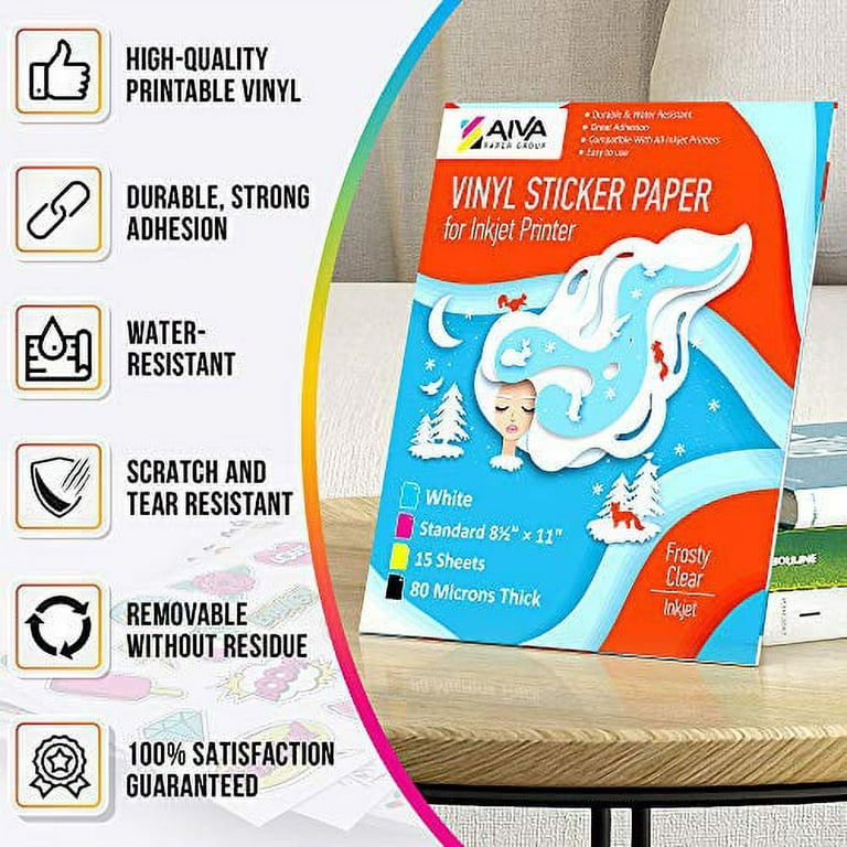 Clear Sticker Paper - Translucent Photo Quality Adhesive Sheets