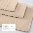 thumbnail image 4 of Great Bay Home Luxury 100% Cotton Ribbed Texture 6-Pack Hand Towel Set, Dune, 4 of 6