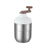 Manual Rotary Ice Crusher 10.04x5.04in | Stainless Steel Blade Hand-Cranked Ice Shaver for Home/Commercial Use | White/Green/Silver Portable Ice Shaving Machine with Ice Bowl (1.54lb)​